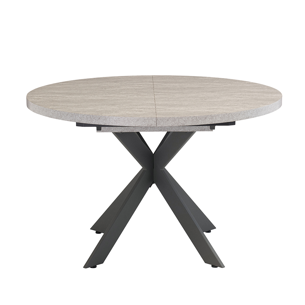 Remika Oval Wooden Extending Dining Table in Grey