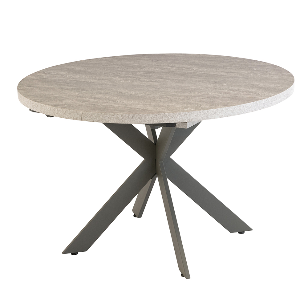 Remika Oval Wooden Extending Dining Table in Grey
