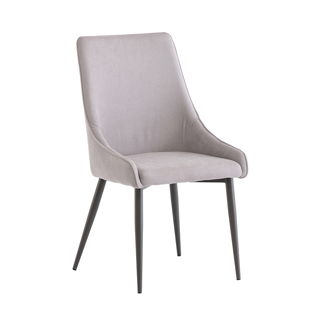 Remika Rectangular Wooden Extending Dining Table with 6 Grey Chairs