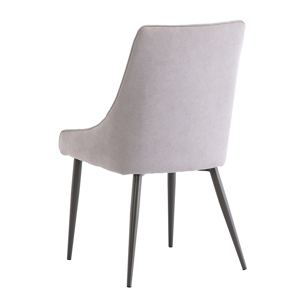 Remika Rectangular Wooden Extending Dining Table with 6 Grey Chairs