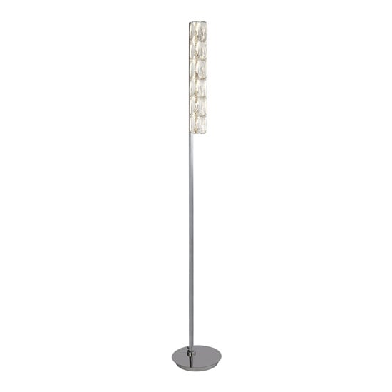 Read more about Remy led tube bar floor lamp in chrome with clear crystal trim