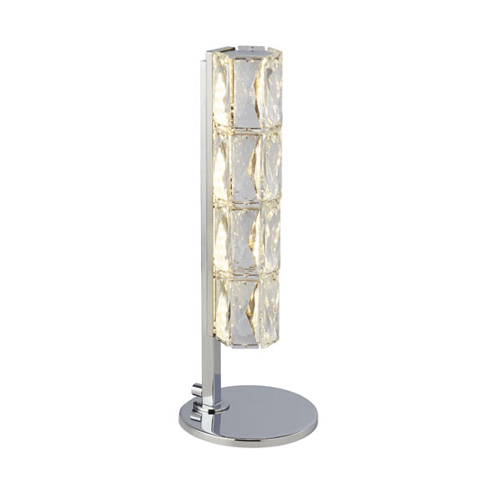 Read more about Remy led tube bar table lamp in chrome with clear crystal trim