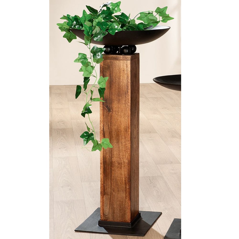 Renee Large Wooden Metal Bow Stand In Anthracite And Natural