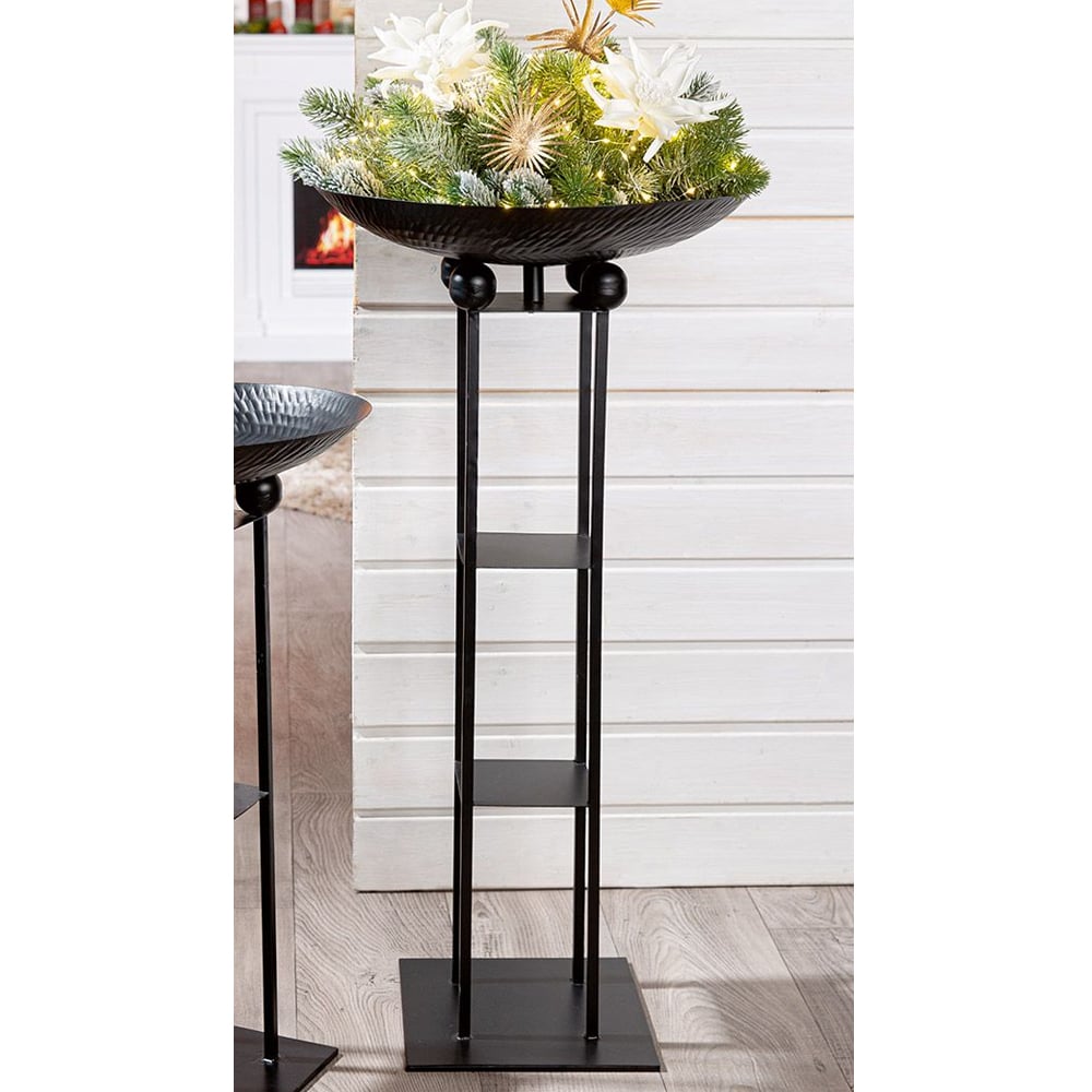 Renee Metal Bowl Stand In Black