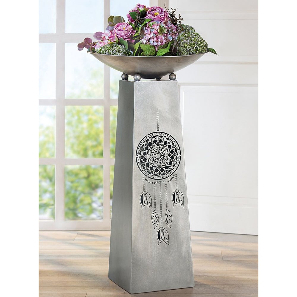 Renee Metal Dreamcatcher Design Bowl Stand In Silver