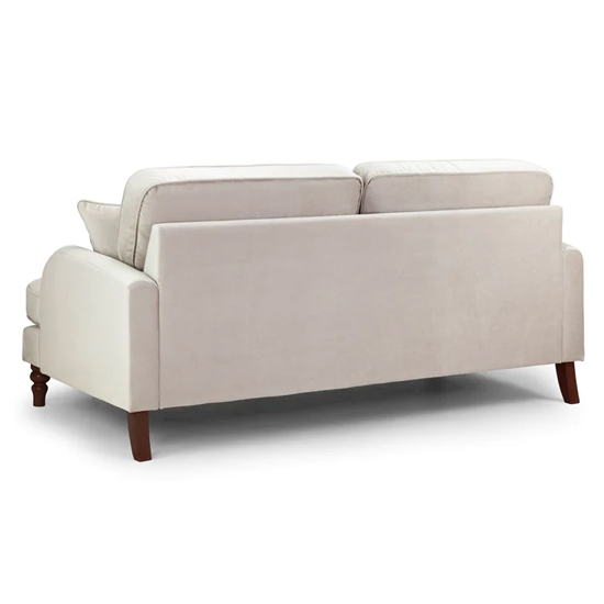 Rennes Plush Velvet 3 Seater Sofa In Beige_2
