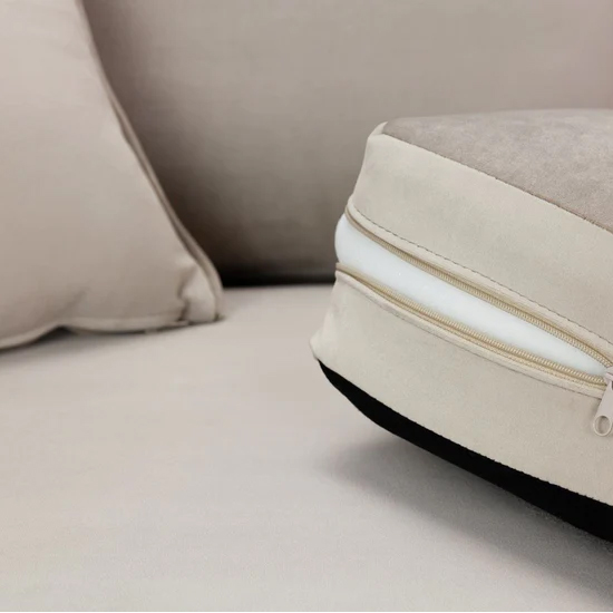 Rennes Plush Velvet 3 Seater Sofa In Beige_6
