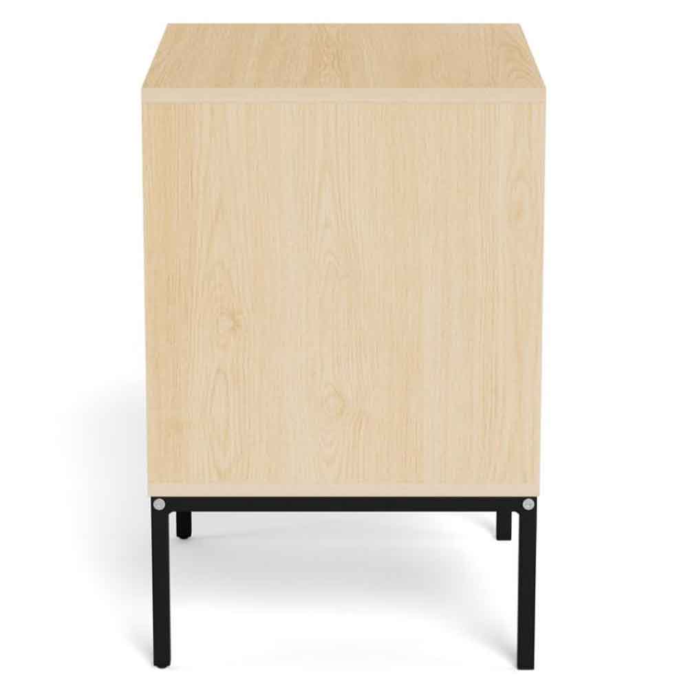 Rennes Wooden Bedside Cabinet With 2 Drawers - Wild Oak