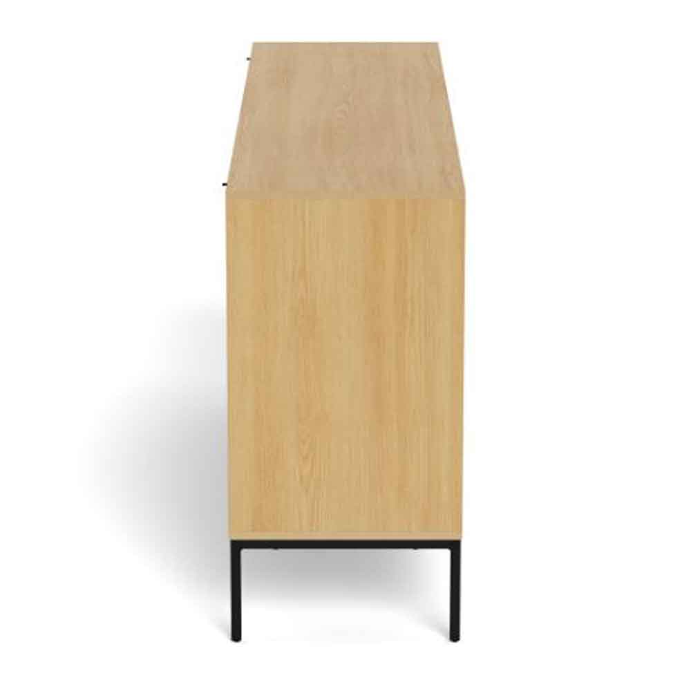 Rennes Wooden Storage Cabinet With 3 Doors - Wild Oak