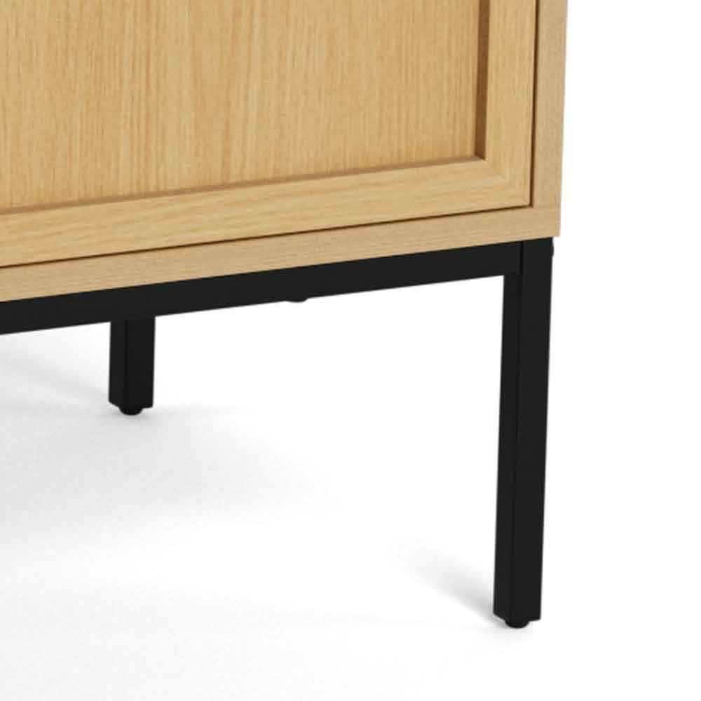 Rennes Wooden Storage Cabinet With 3 Doors - Wild Oak