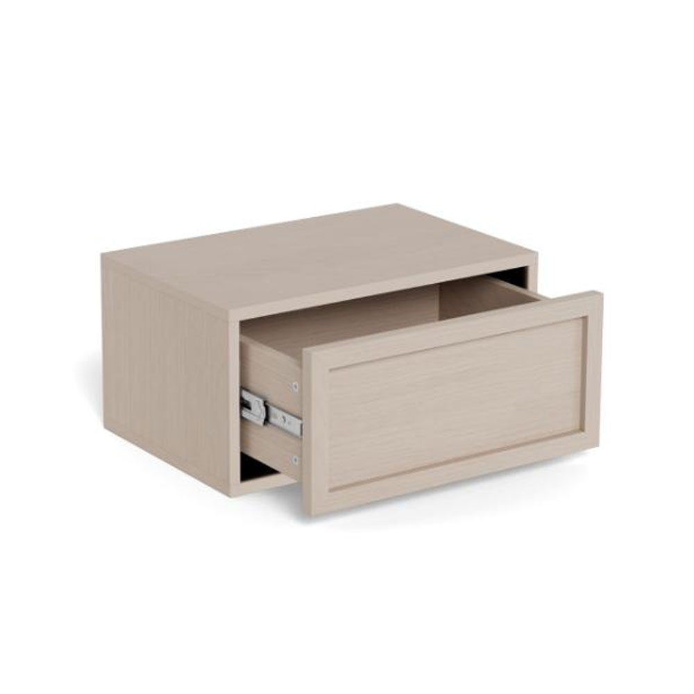 Rennes Wooden Wall Mounted Bedside Cabinet in Grey