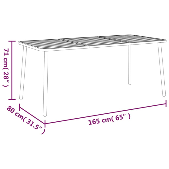 Reno Medium Steel 9 Piece Garden Dining Set In Anthracite