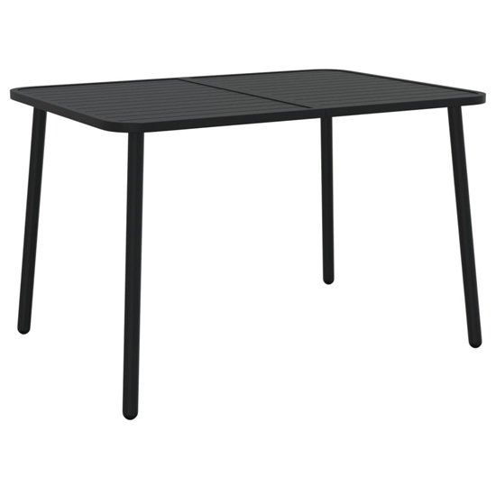 Reno Small Steel 7 Piece Garden Dining Set In Anthracite
