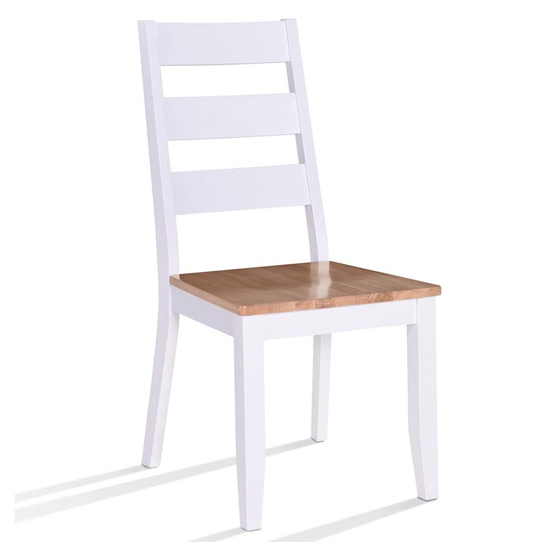 Product photograph of Reno Wooden Dining Chair In Oak And Grey from Furniture in Fashion