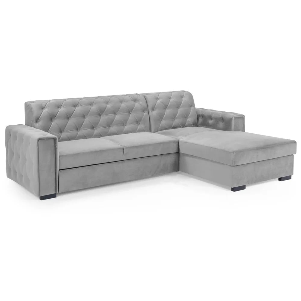 Read more about Renton fabric right hand corner sofa bed in grey