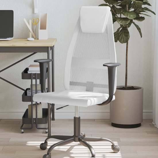 Product photograph of Repton Mesh Fabric Home And Office Chair In White from Furniture in Fashion