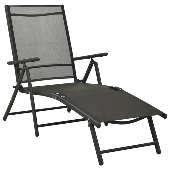 Resaca Textilene Aluminium 3 Piece Garden Lounge Set In Black