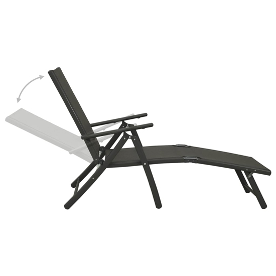 Resaca Textilene Aluminium 3 Piece Garden Lounge Set In Black