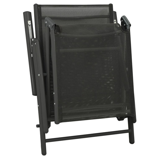 Resaca Textilene Aluminium 3 Piece Garden Lounge Set In Black
