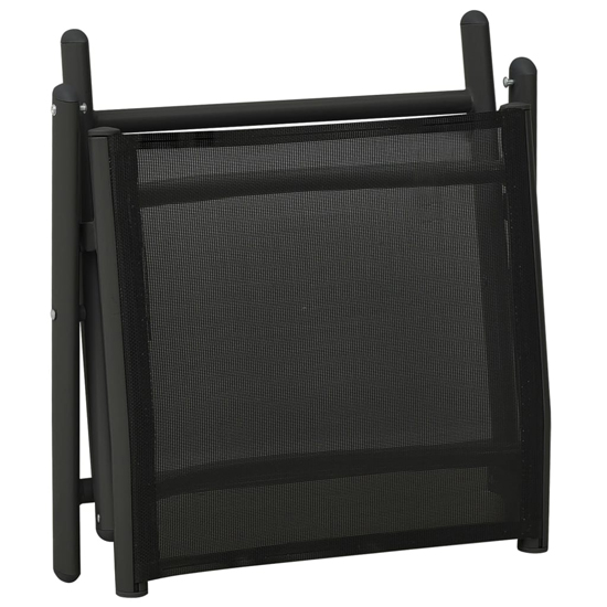 Resaca Textilene Aluminium 3 Piece Garden Lounge Set In Black