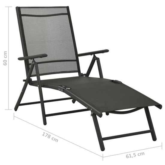Resaca Textilene Aluminium 3 Piece Garden Lounge Set In Black
