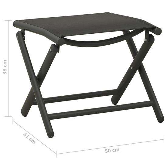 Resaca Textilene Aluminium 3 Piece Garden Lounge Set In Black