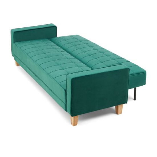 Resita Velvet Upholstered Sofa Bed In Green_6