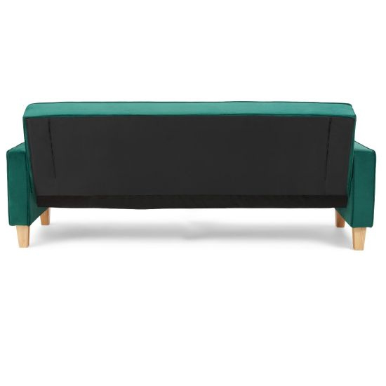 Resita Velvet Upholstered Sofa Bed In Green_7