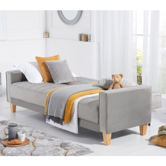 Resita Velvet Upholstered Sofa Bed In Grey_3
