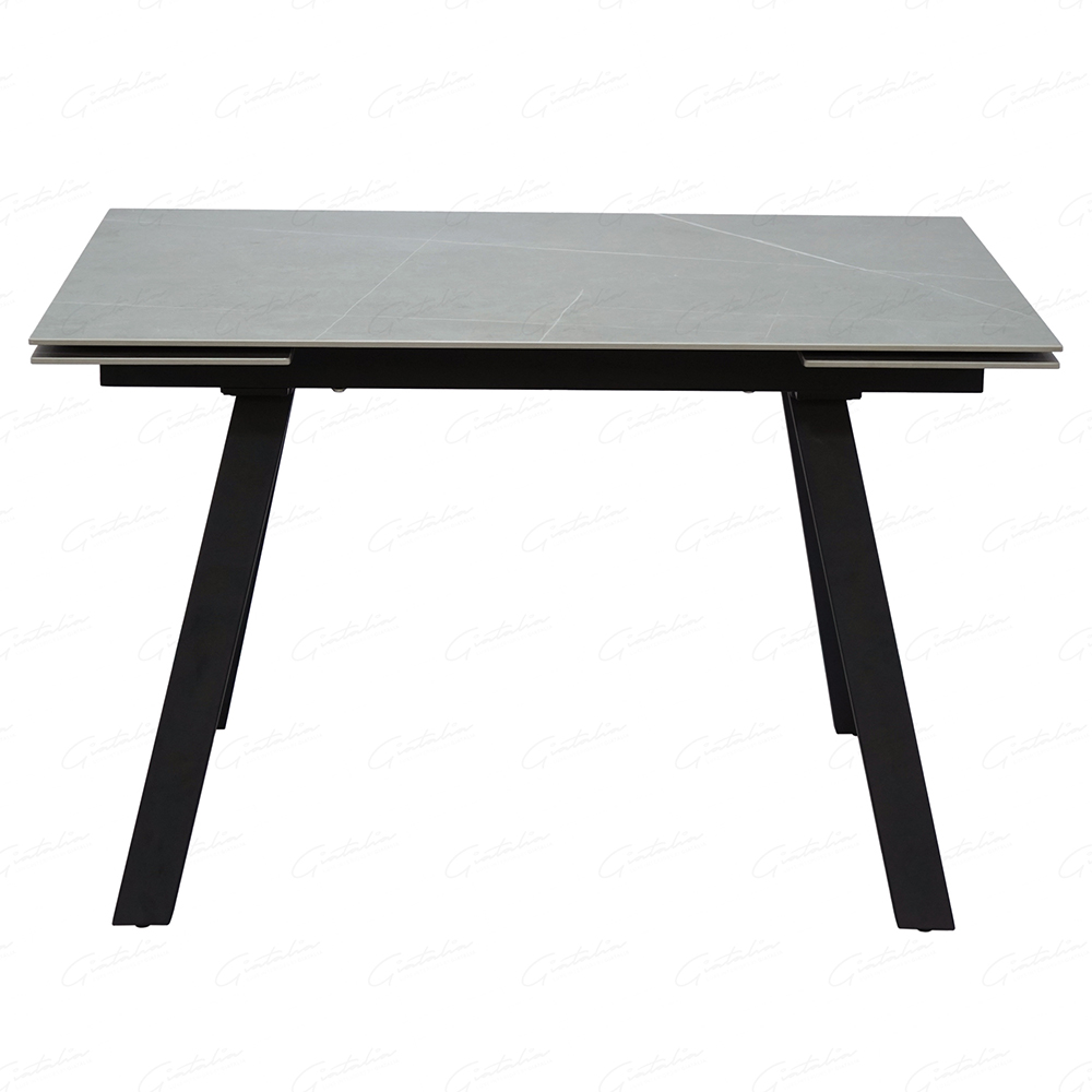 Reston Large Sintered Stone Extending Dining Table In Grey