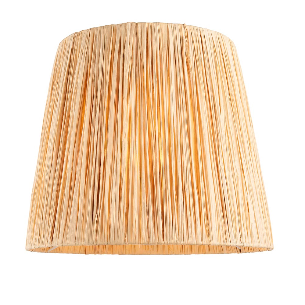 Reston Natural Fabric 30cm Shade Ceramic Table Lamp In Ivory