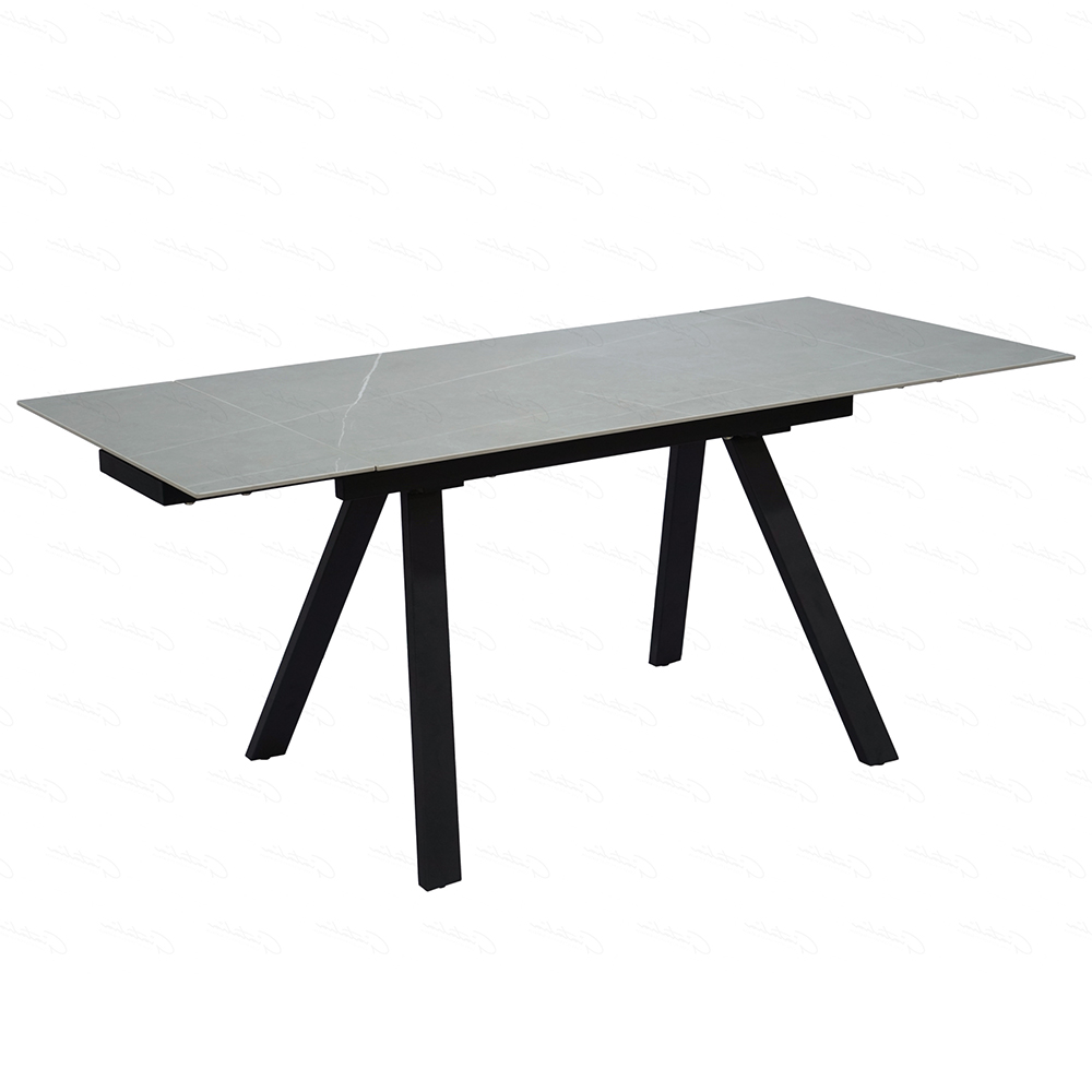 Reston Small Sintered Stone Extending Dining Table In Grey