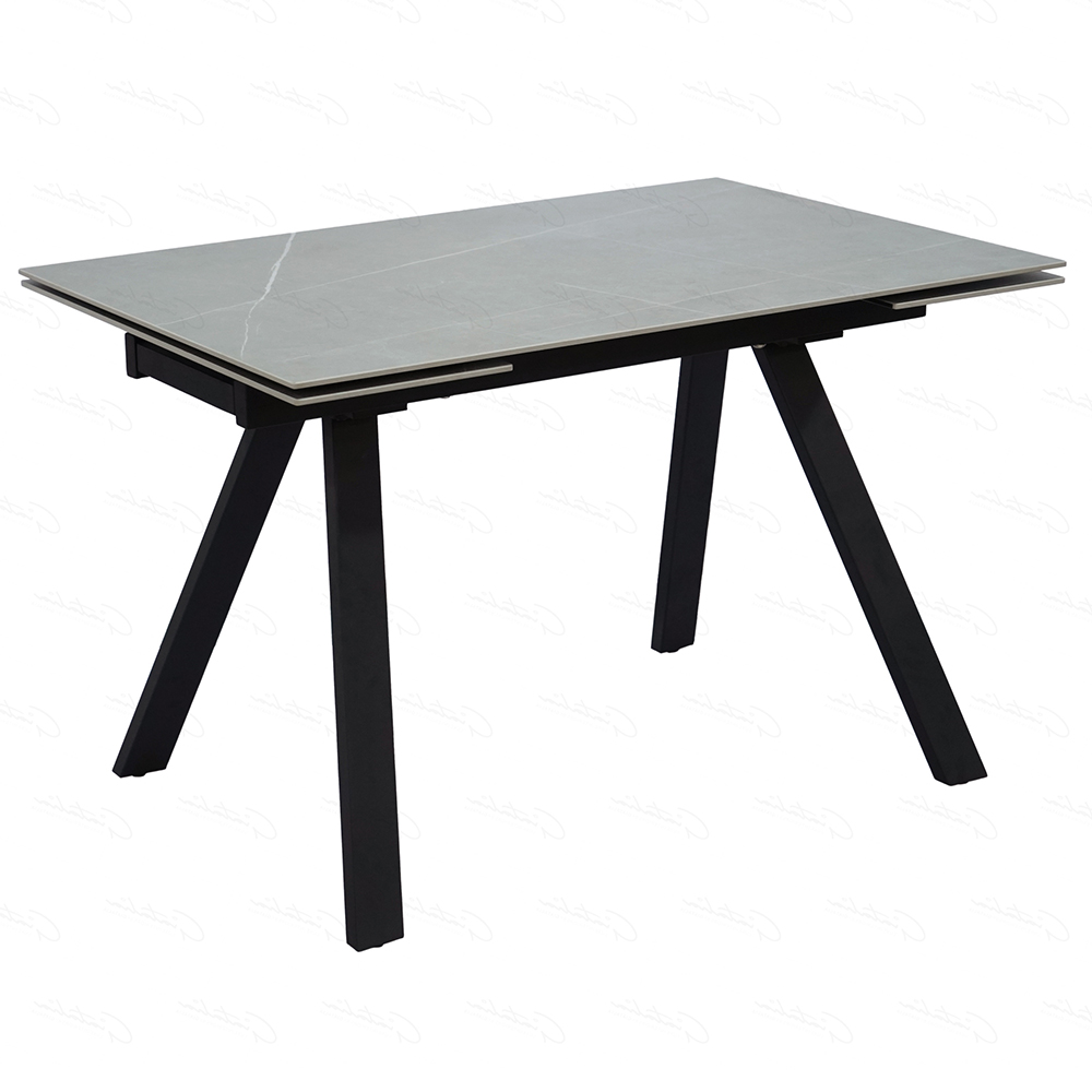 Reston Small Sintered Stone Extending Dining Table In Grey