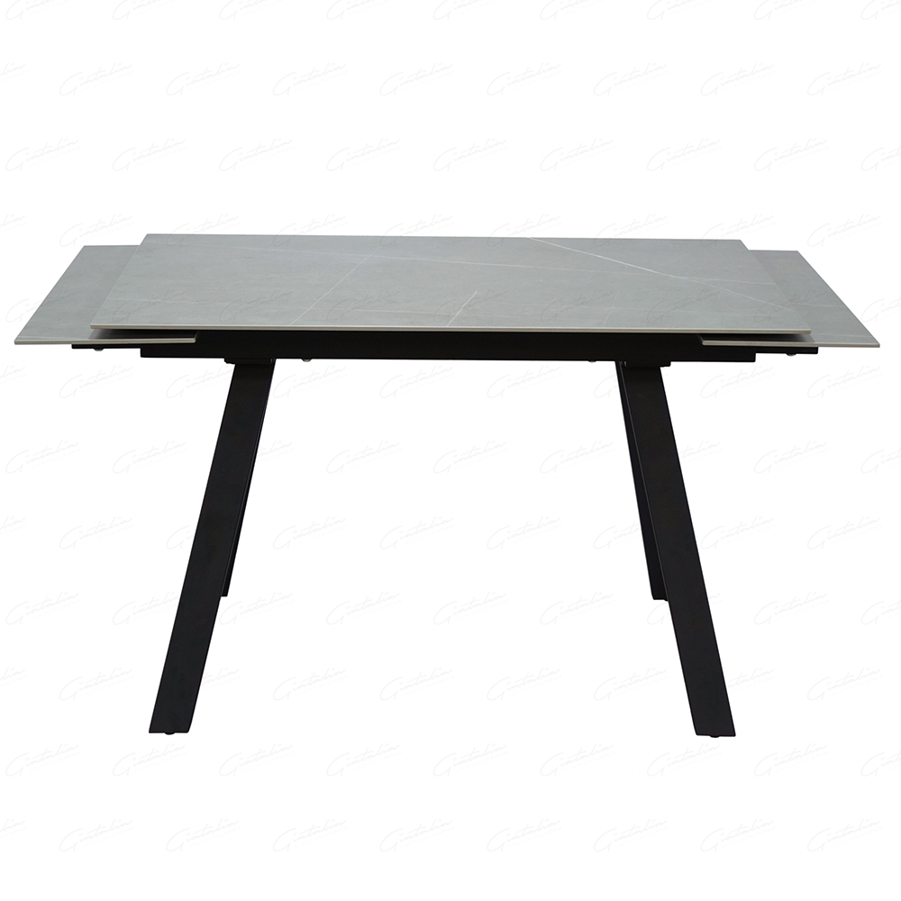 Reston Small Sintered Stone Extending Dining Table In Grey