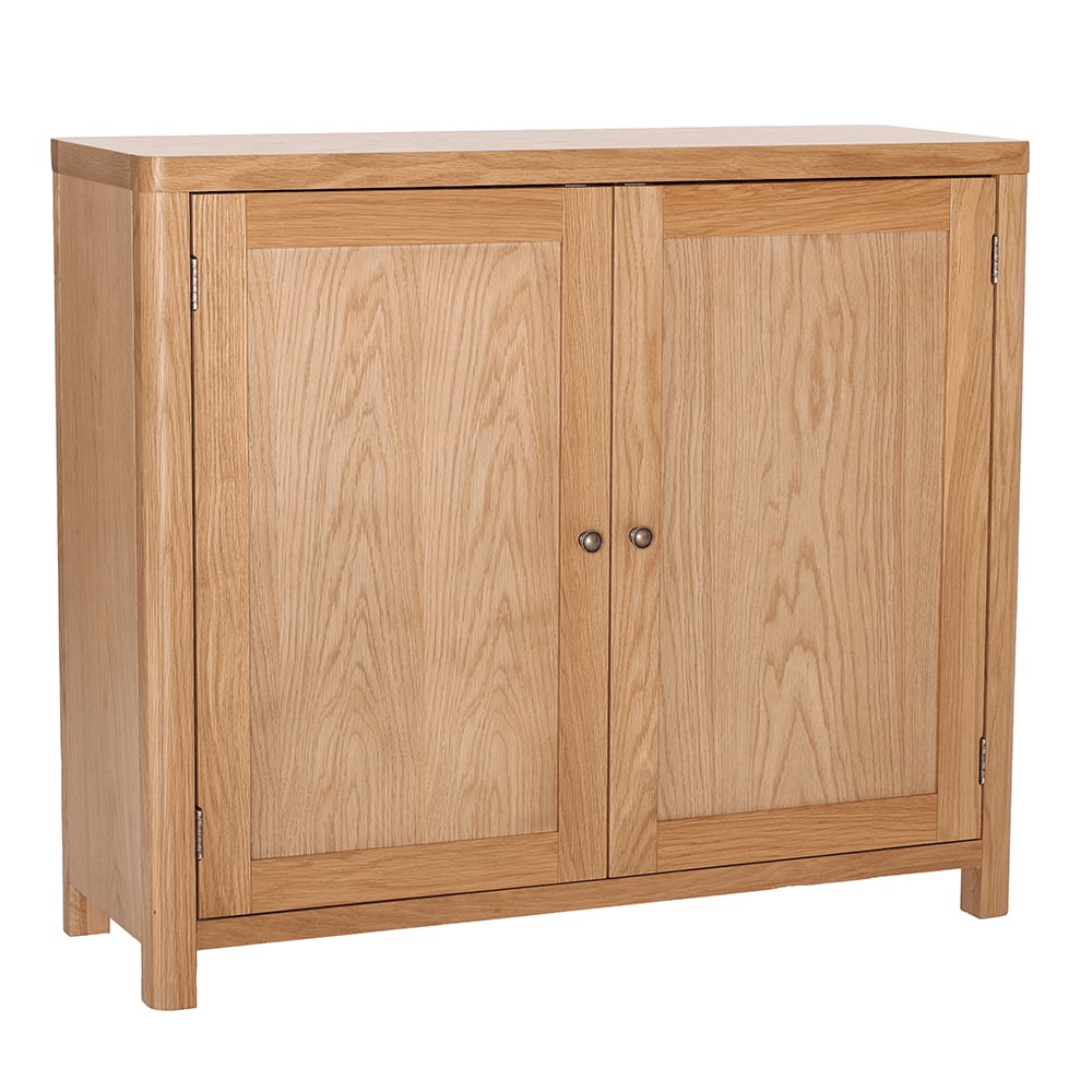 Read more about Reston wooden storage cabinet with 2 doors in oak natural