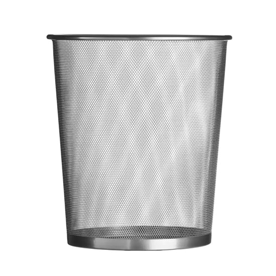 Product photograph of Retika Metal Wire Mesh Large Waste Paper Bin In Silver from Furniture in Fashion