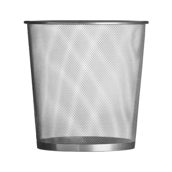 Product photograph of Retika Metal Wire Mesh Small Waste Paper Bin In Silver from Furniture in Fashion