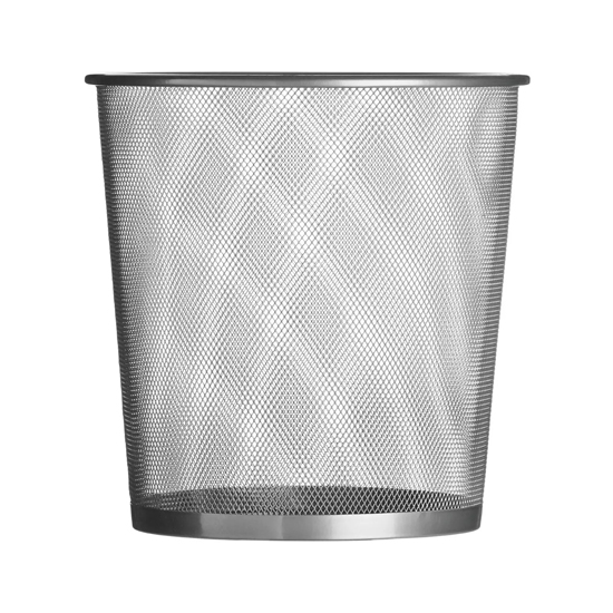 Retika Metal Wire Mesh Small Waste Paper Bin In Silver