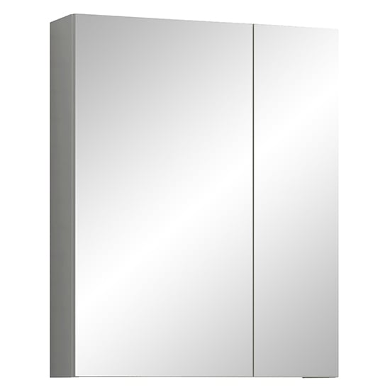 Reus High Gloss Mirrored Bathroom Cabinet With 2 Doors In White_4