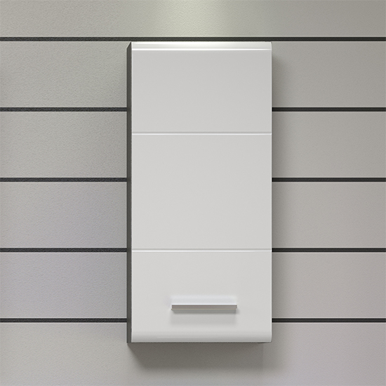 Read more about Reus large wall hung gloss storage cabinet in smokey silver