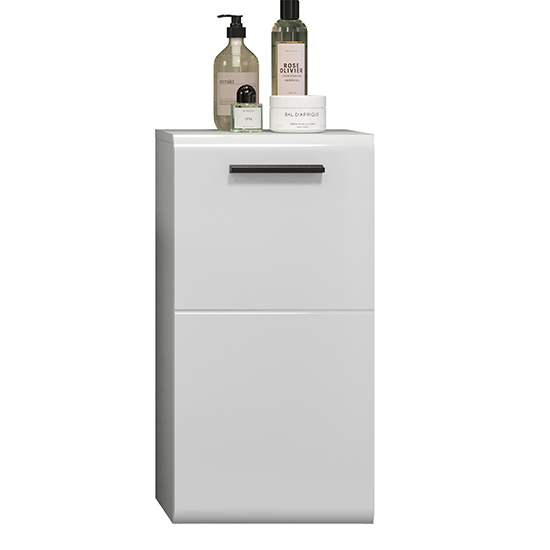 Reus Small Wall Hung High Gloss Storage In White Furniture in