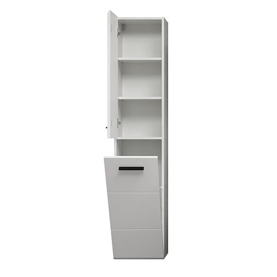 Reus Tall Wall Hung High Gloss Storage In White Furniture in