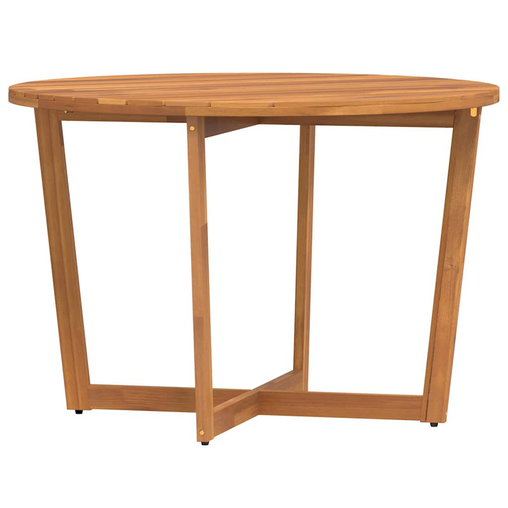 Revano Garden 110cm Acacia Wood Dining Table with 4 Chairs in Brown