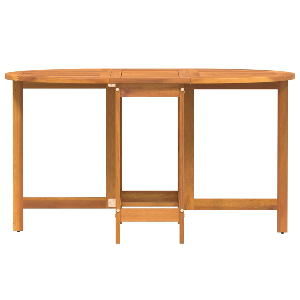 Revano Garden 110cm Acacia Wood Folding Dining Table in Brown