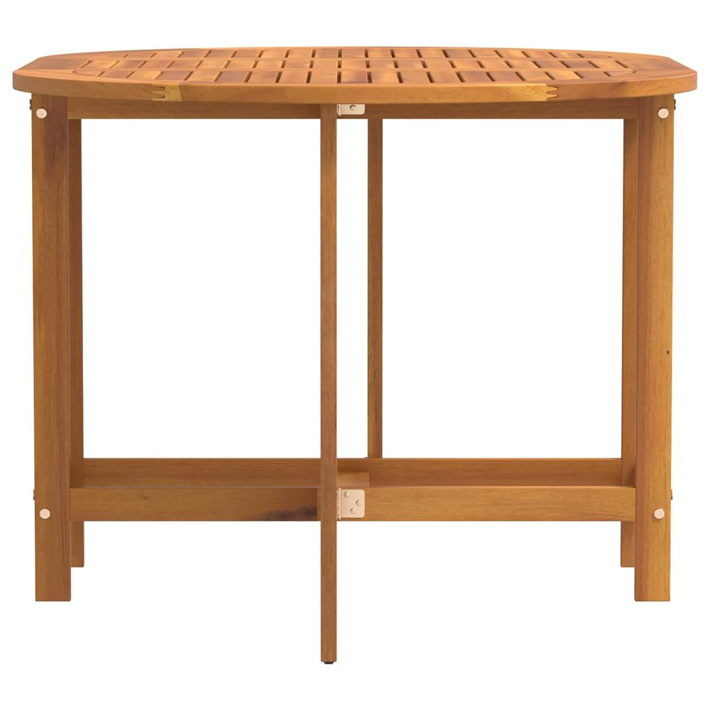 Revano Garden 110cm Acacia Wood Folding Dining Table in Brown