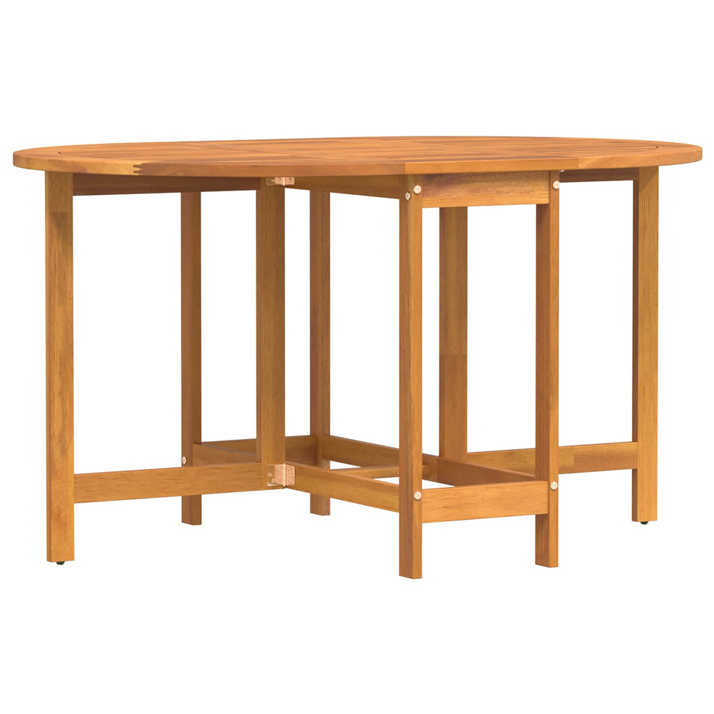 Revano Garden 110cm Acacia Wood Folding Dining Table in Brown