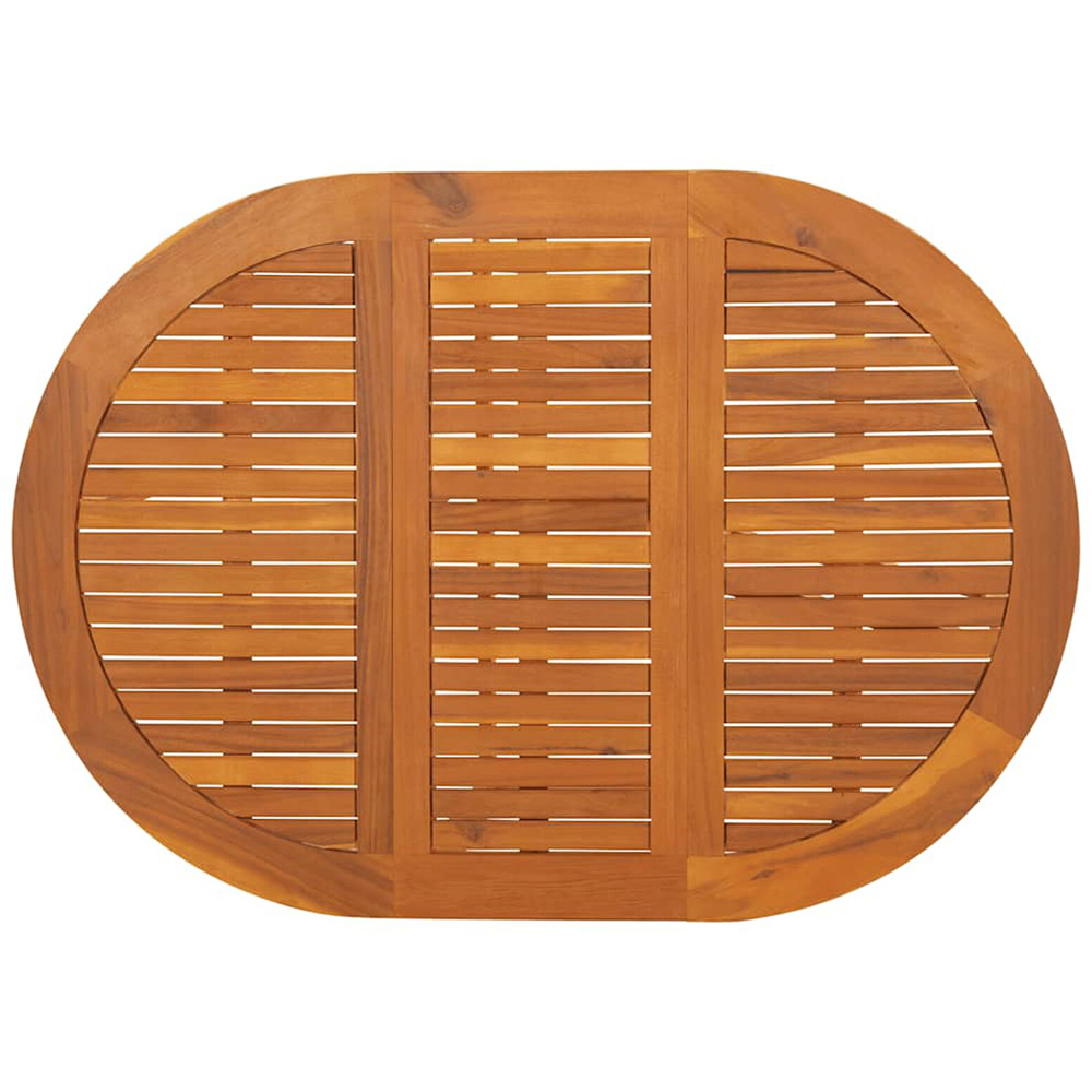 Revano Garden 130cm Acacia Wood Folding Dining Table in Brown