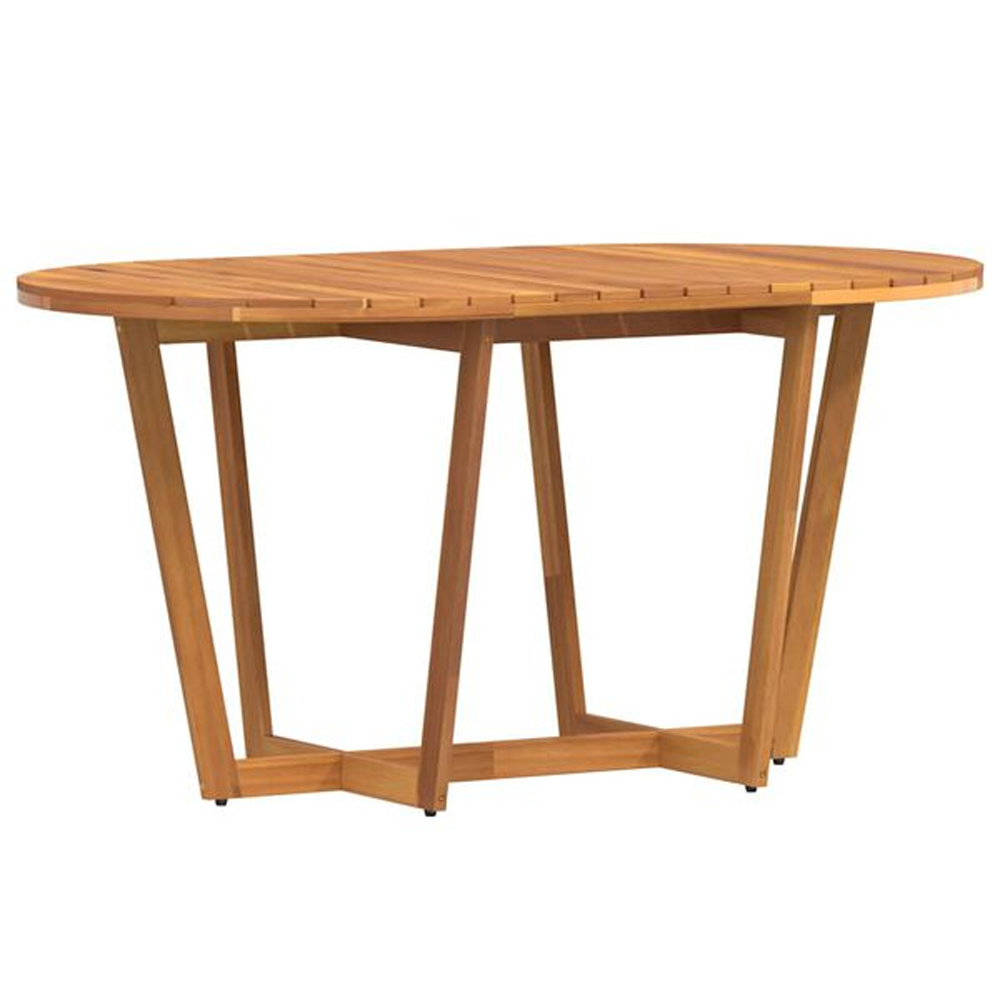 Revano Garden 150cm Acacia Wood Dining Table with 4 Chairs in Brown