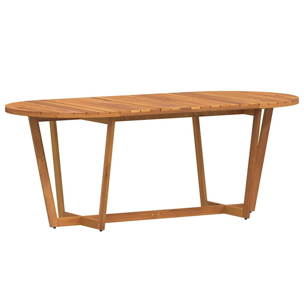 Revano Garden 200cm Acacia Wood Dining Table with 6 Chairs in Brown