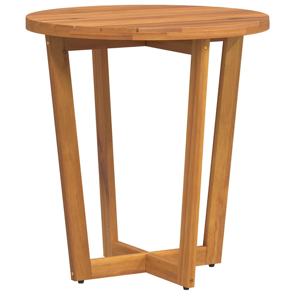 Revano Garden 70cm Acacia Wood Dining Table with 2 Chairs in Brown